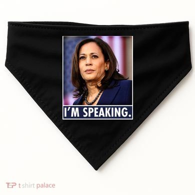 Kamala Harris I'm Speaking Vice President Debate Quote USA-Made Doggie Bandana