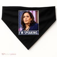 Kamala Harris I'm Speaking Vice President Debate Quote USA-Made Doggie Bandana thumb 0