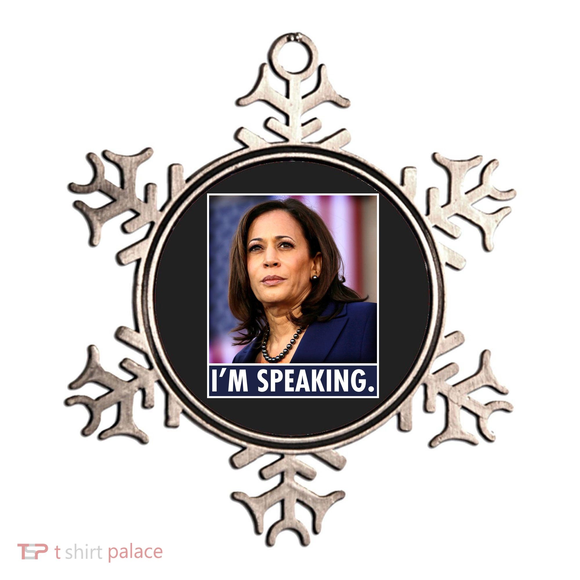 Kamala Harris I'm Speaking Vice President Debate Quote Ornament