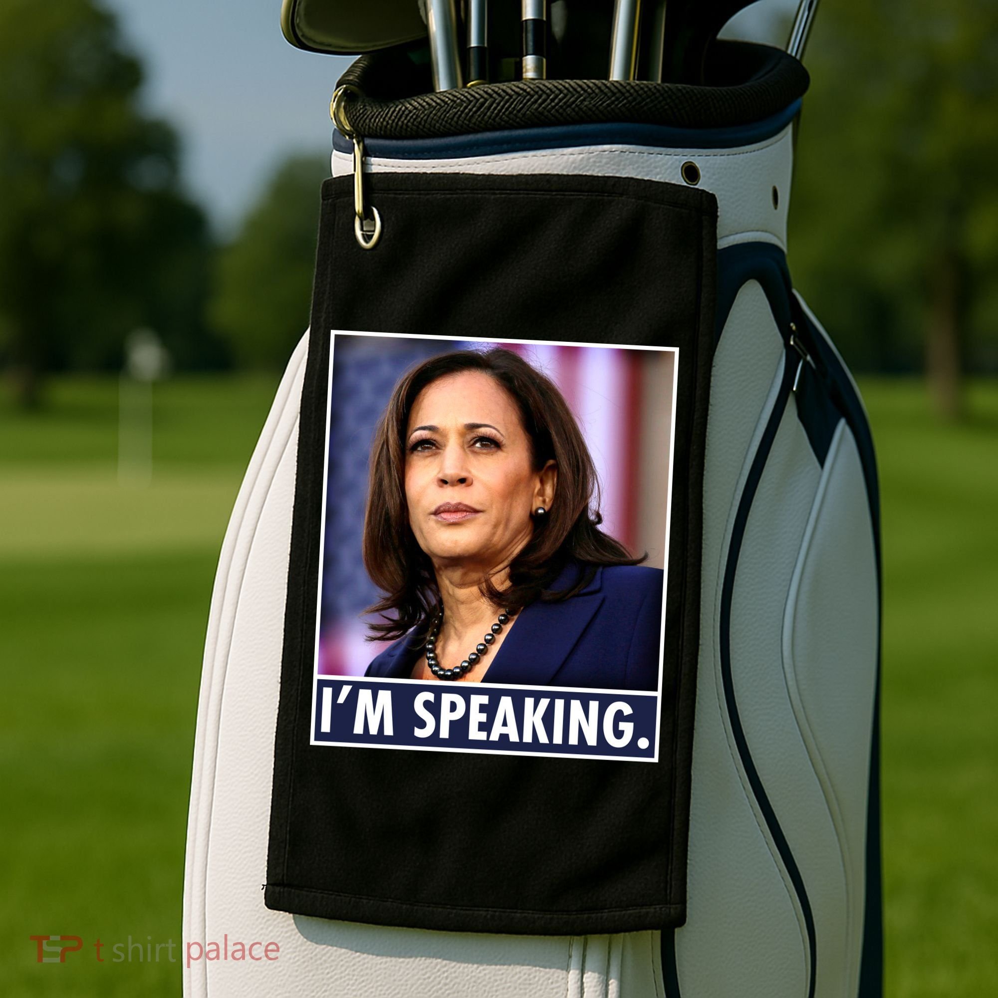 Kamala Harris I'm Speaking Vice President Debate Quote Golf Towel