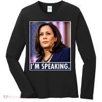 Kamala Harris I'm Speaking Vice President Debate Quote Women's Long Sleeve Shirt thumb 0
