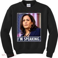 Kamala Harris I'm Speaking Vice President Debate Quote Kids Sweatshirt thumb 0