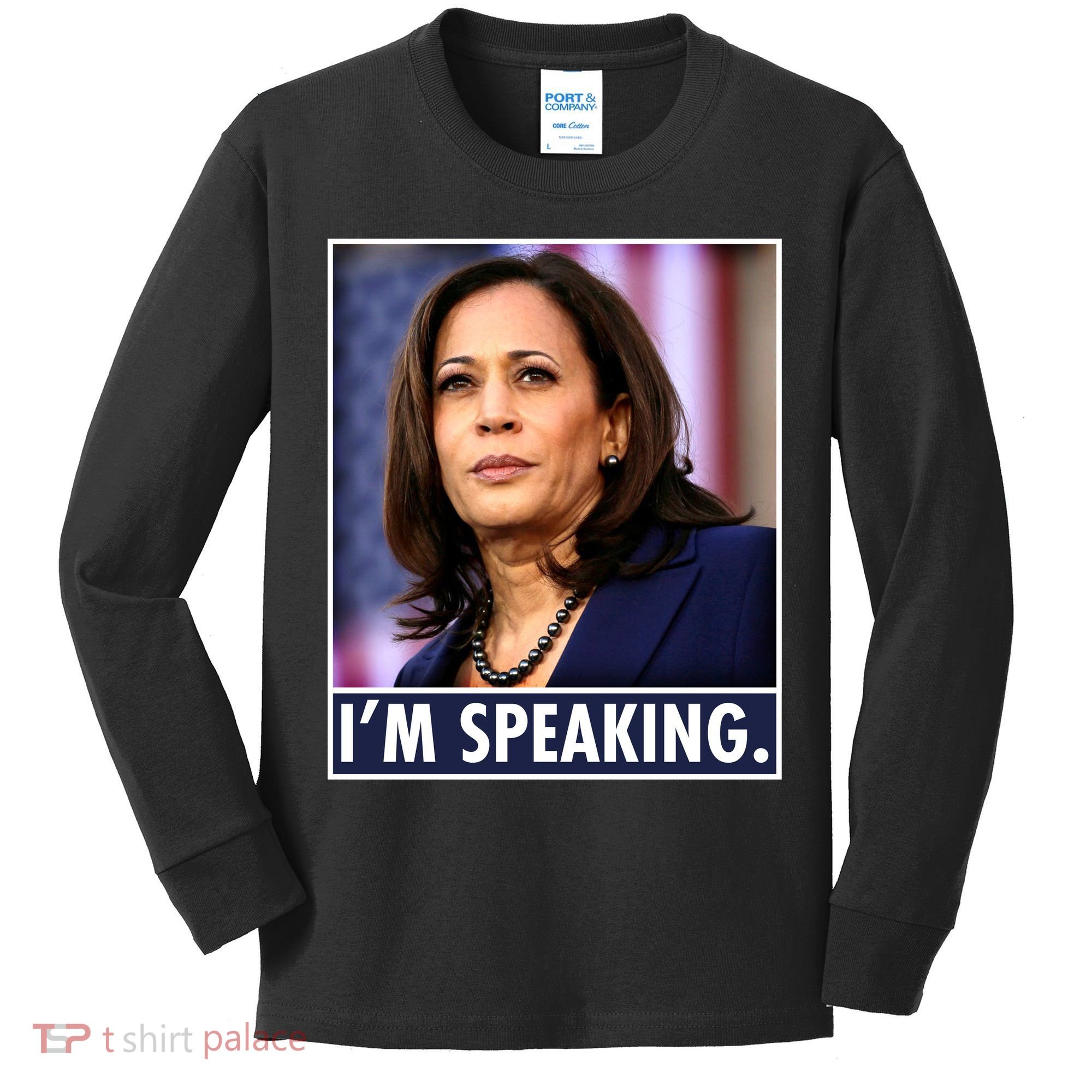 Kamala Harris I'm Speaking Vice President Debate Quote Kids Long Sleeve Shirt