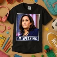 Kamala Harris I'm Speaking Vice President Debate Quote Kids T-Shirt thumb 3