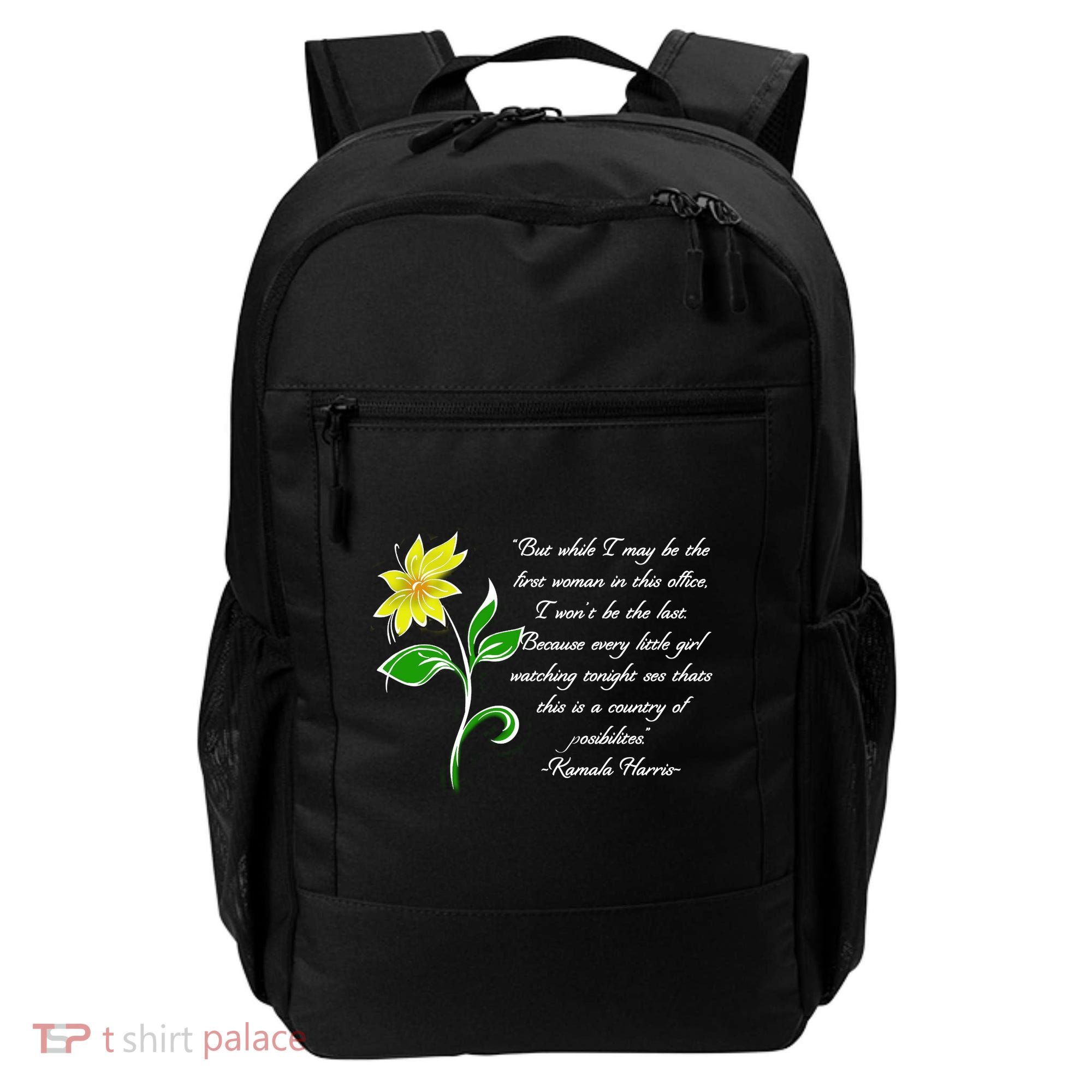 Kamala Harris Inspiring Quote Backpack