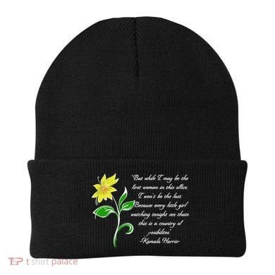 Kamala Harris Inspiring Quote Beanie
