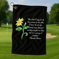 Kamala Harris Inspiring Quote Golf Towel thumb 1