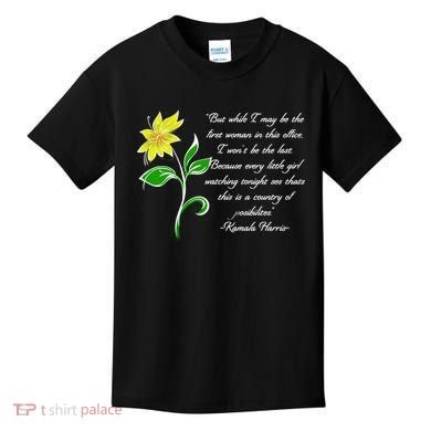 Kamala Harris Inspiring Quote Kids T-Shirt