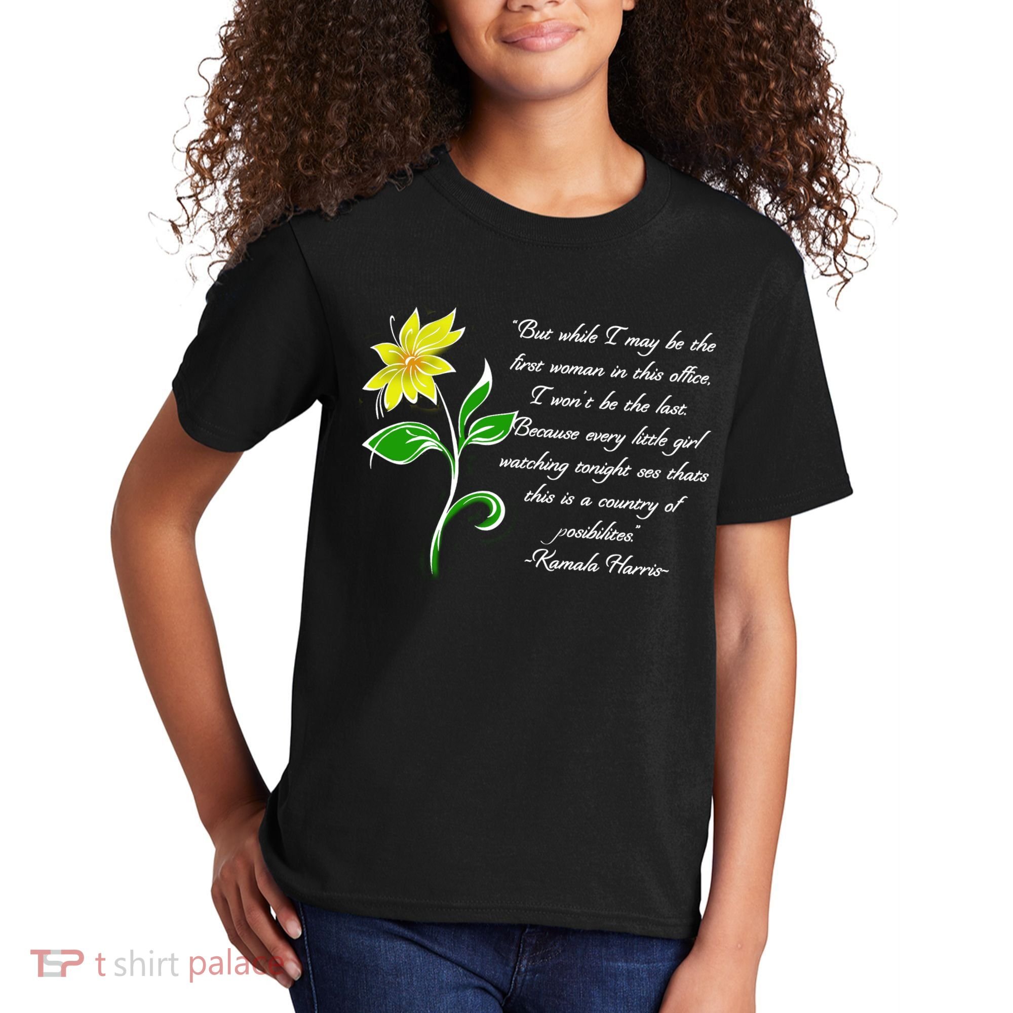 Kamala Harris Inspiring Quote Kids T-Shirt