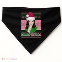 Kamala La La La  AKA Ugly Christmas Sweater USA-Made Doggie Bandana thumb 0