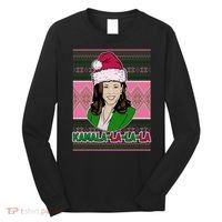 Kamala La La La  AKA Ugly Christmas Sweater Long Sleeve Shirt thumb 0