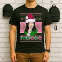 Kamala La La La  AKA Ugly Christmas Sweater T-Shirt thumb 6