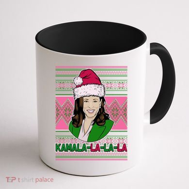Kamala La La La  AKA Ugly Christmas Sweater Coffee Mug back