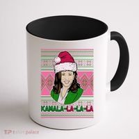 Kamala La La La  AKA Ugly Christmas Sweater Coffee Mug thumb 1