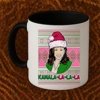 Kamala La La La  AKA Ugly Christmas Sweater Coffee Mug thumb 2