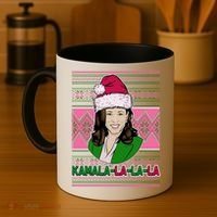 Kamala La La La  AKA Ugly Christmas Sweater Coffee Mug thumb 4
