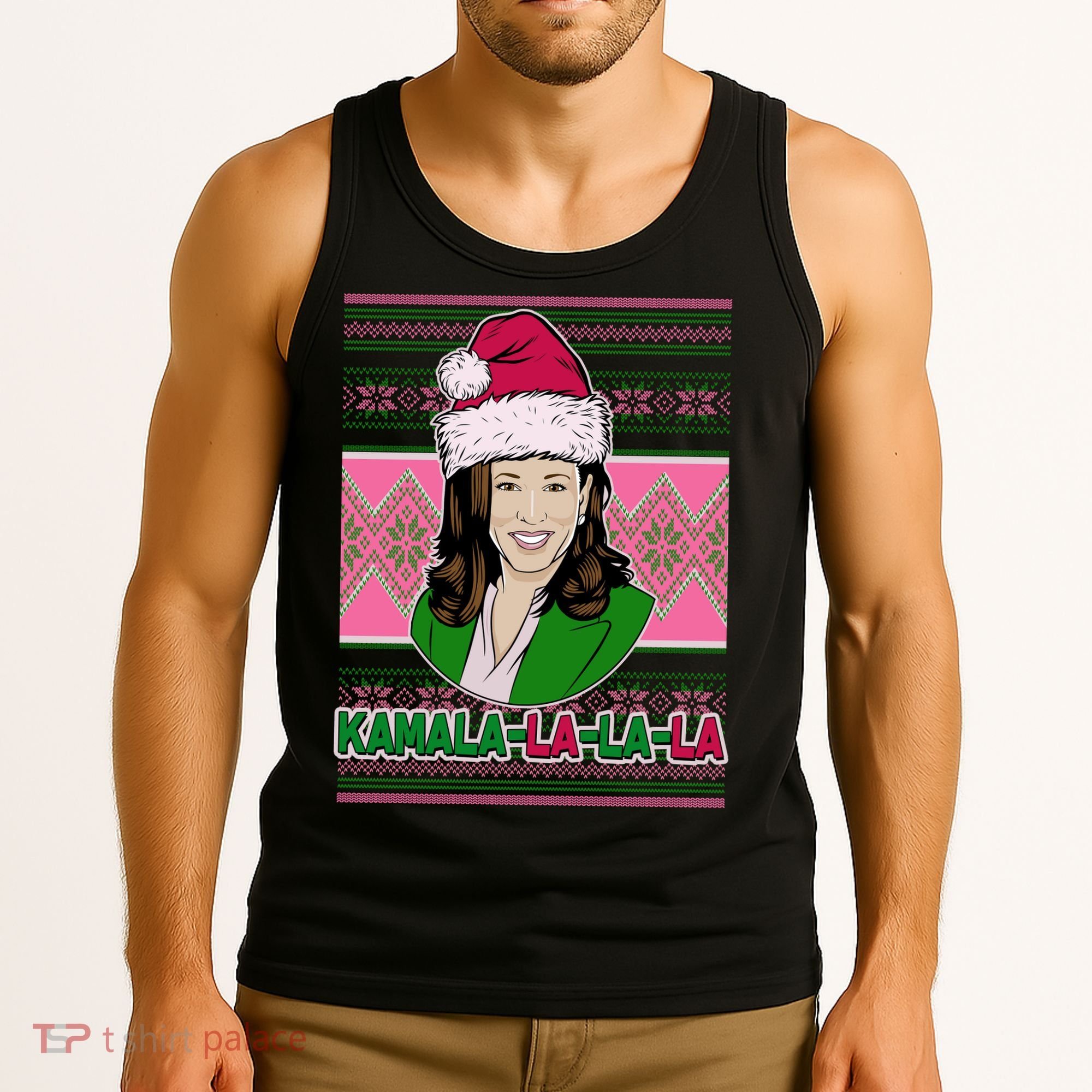 Kamala La La La  AKA Ugly Christmas Sweater Tank Top