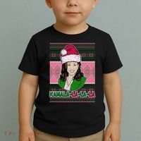 Kamala La La La  AKA Ugly Christmas Sweater Toddler T-Shirt thumb 2