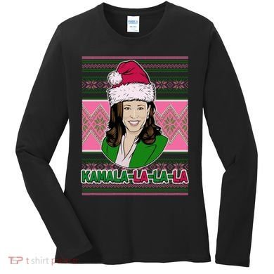 Kamala La La La  AKA Ugly Christmas Sweater Women's Long Sleeve Shirt