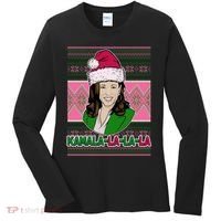 Kamala La La La  AKA Ugly Christmas Sweater Women's Long Sleeve Shirt thumb 0