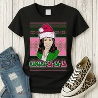 Kamala La La La  AKA Ugly Christmas Sweater Women's T-Shirt thumb 3