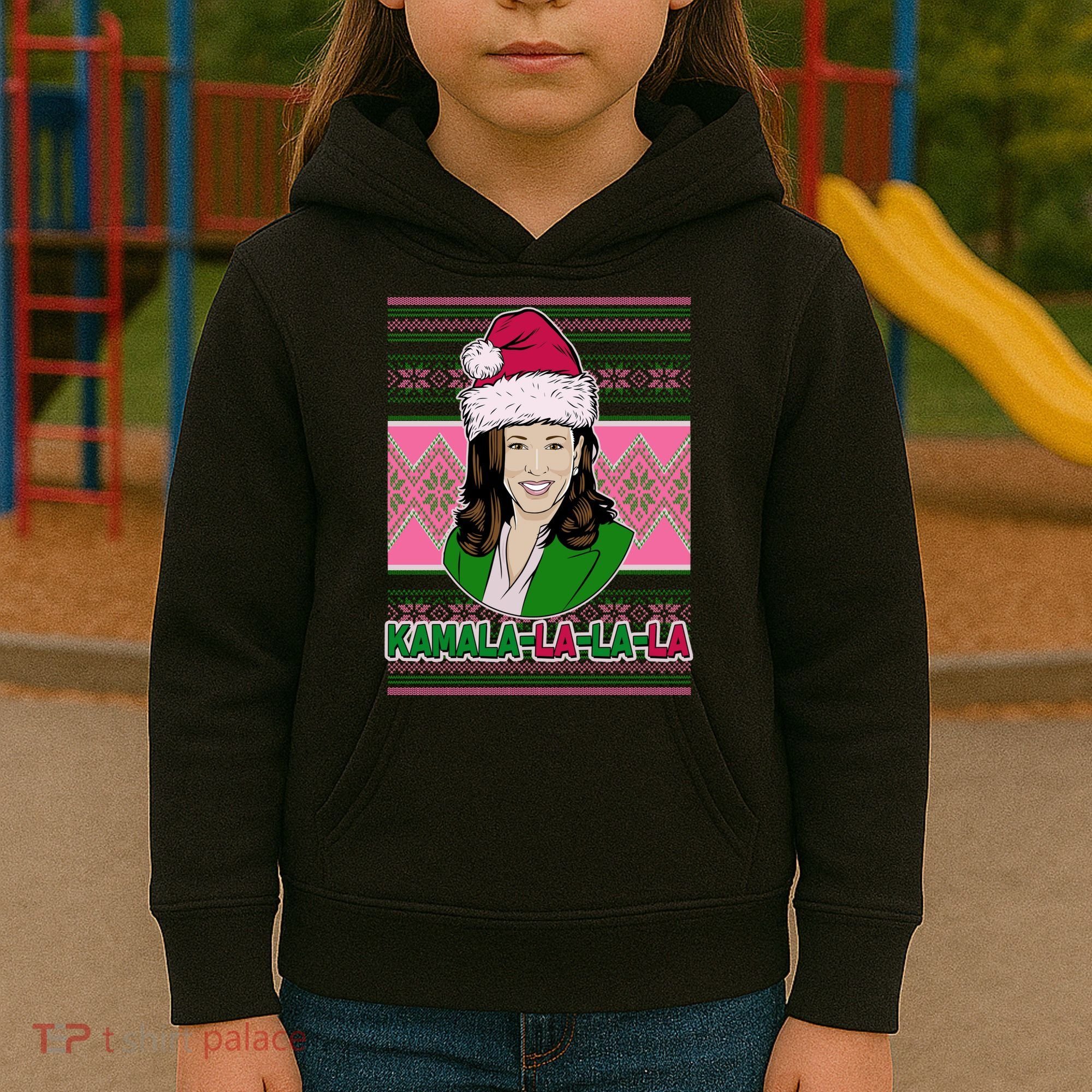 Kamala La La La  AKA Ugly Christmas Sweater Kids Hoodie