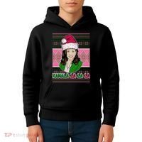 Kamala La La La  AKA Ugly Christmas Sweater Kids Hoodie thumb 4