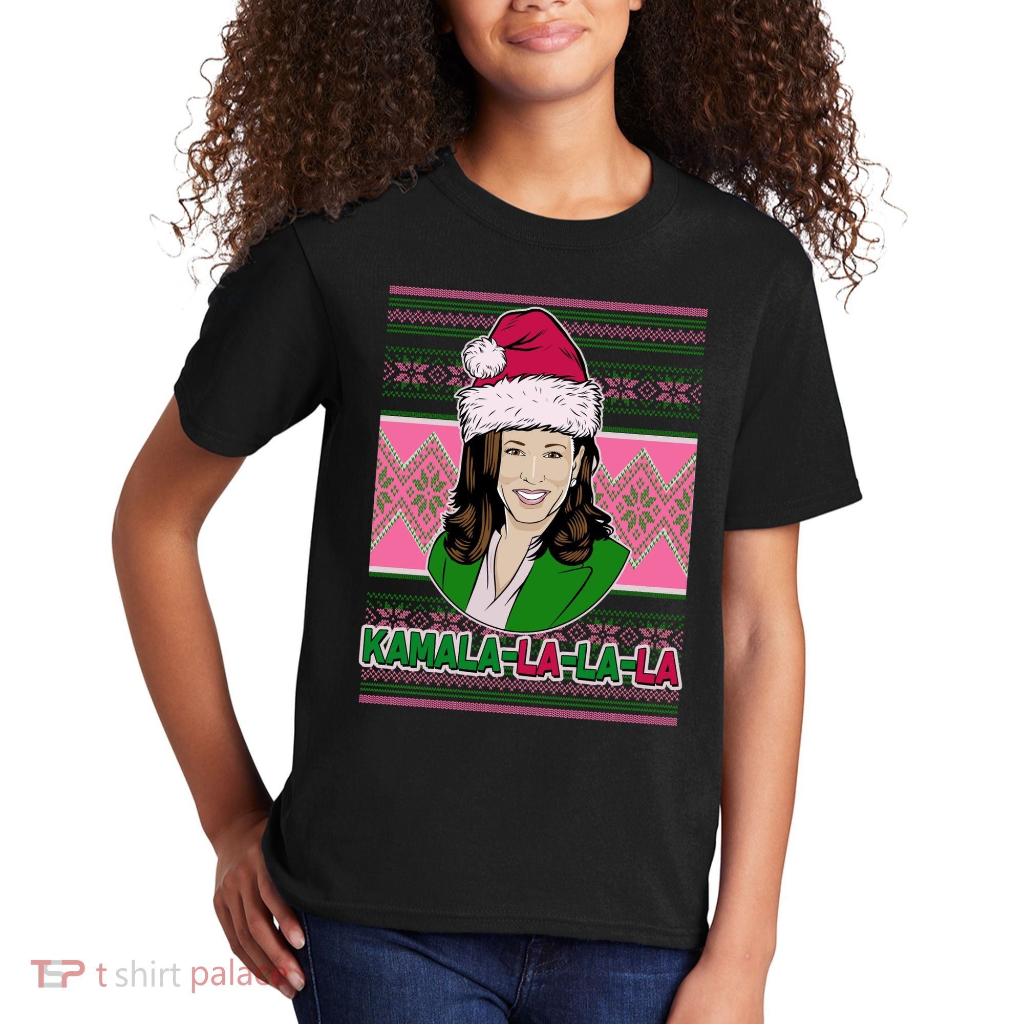 Kamala La La La  AKA Ugly Christmas Sweater Kids T-Shirt