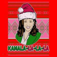 Kamala La La La  AKA Ugly Christmas Sweater Santa Hat thumb 1