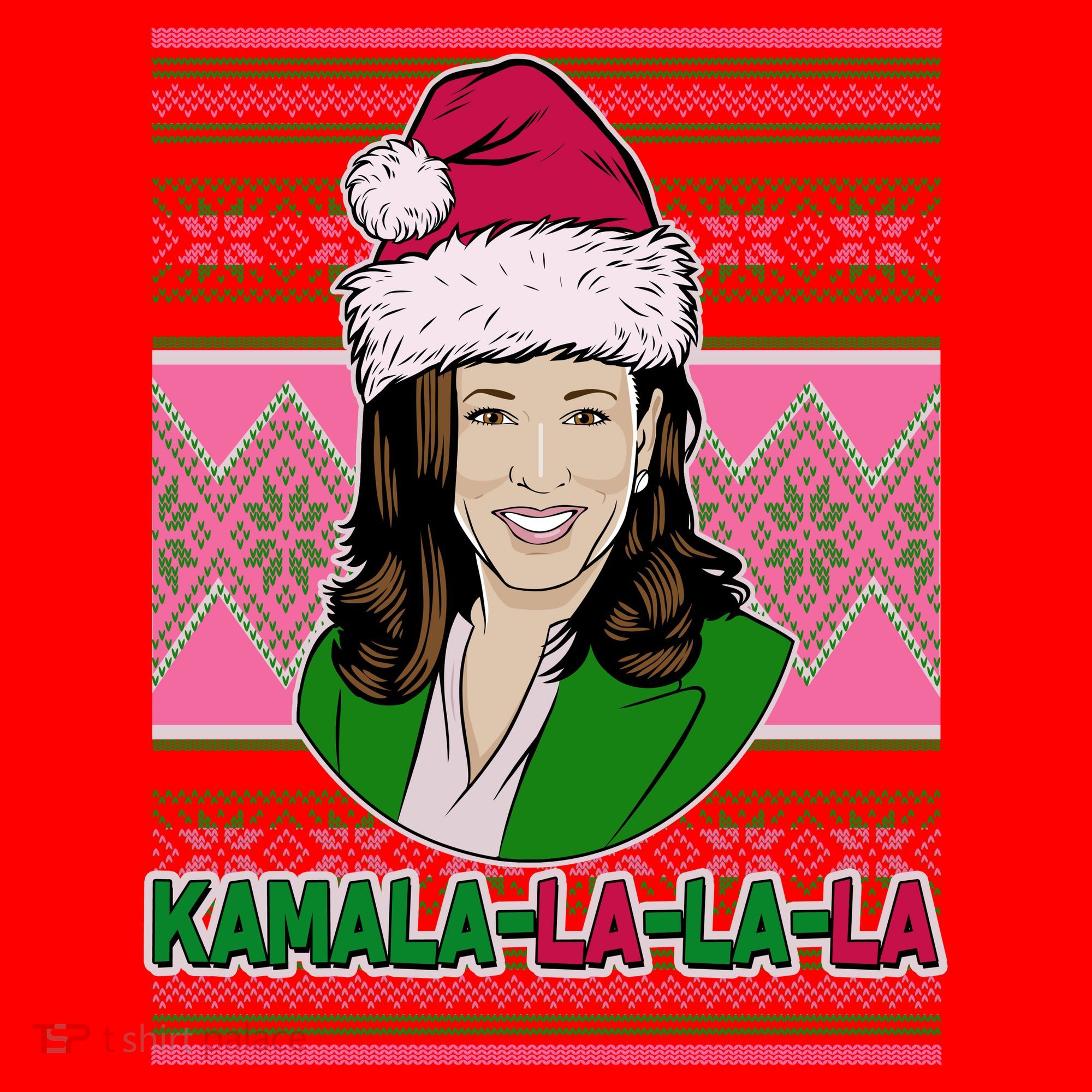 Kamala La La La  AKA Ugly Christmas Sweater Santa Hat