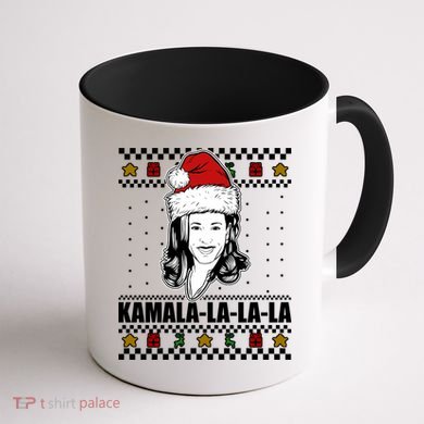 Kamala La La La Ugly Christmas Sweater Coffee Mug back