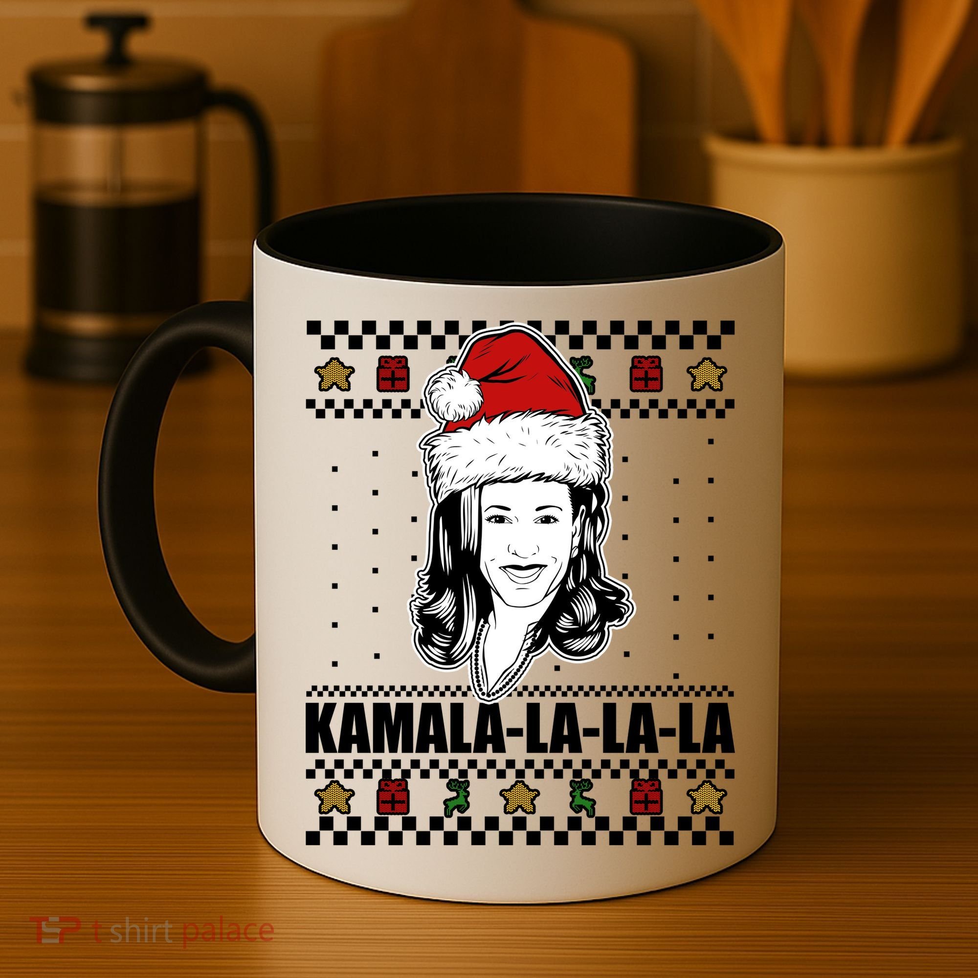 Kamala La La La Ugly Christmas Sweater Coffee Mug