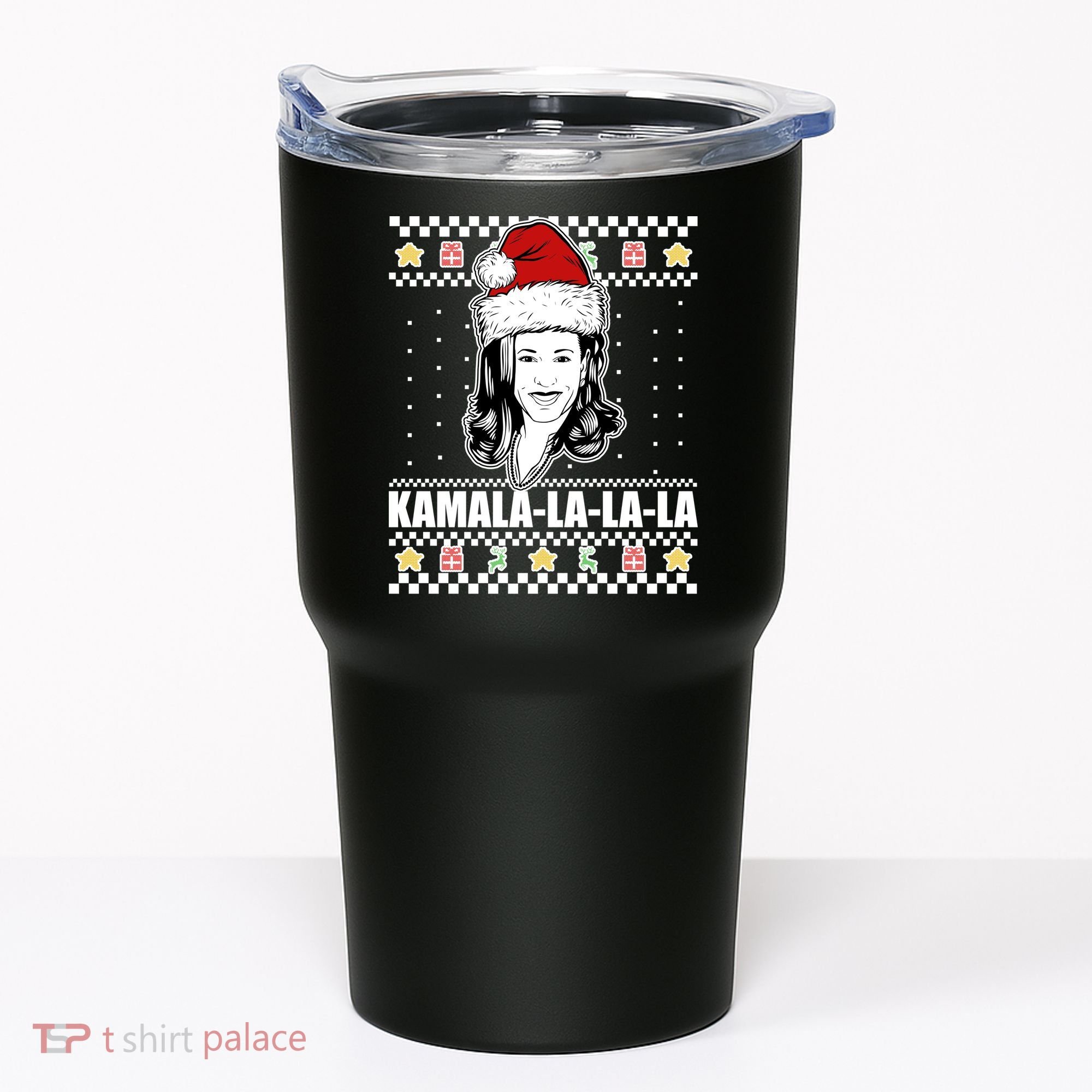 Kamala La La La Ugly Christmas Sweater Tumbler