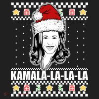 Kamala La La La Ugly Christmas Sweater Tumbler thumb 3