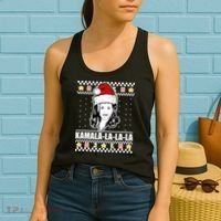 Kamala La La La Ugly Christmas Sweater Women's Tank Top thumb 2