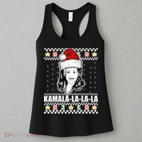 Kamala La La La Ugly Christmas Sweater Women's Tank Top thumb 3