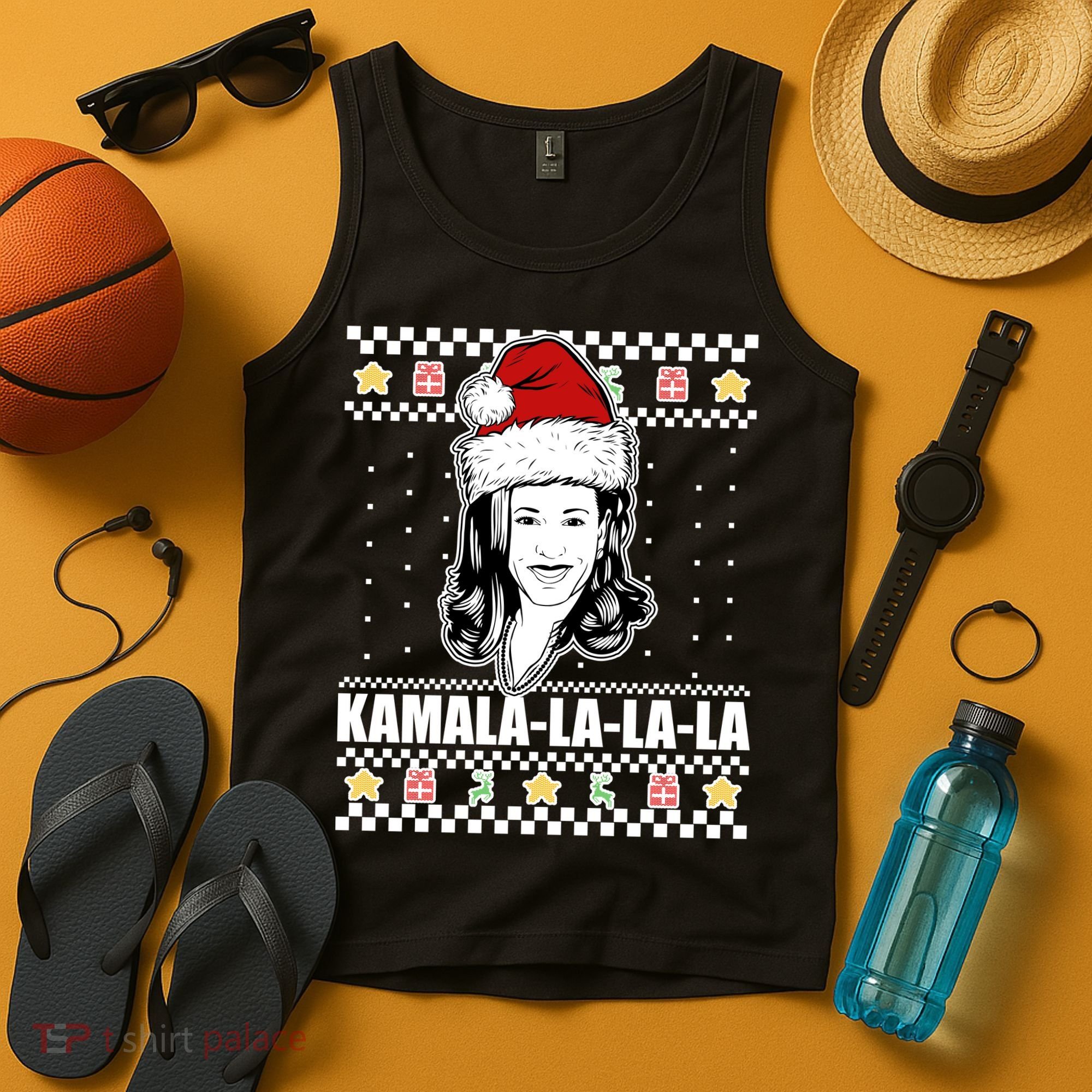 Kamala La La La Ugly Christmas Sweater Tank Top