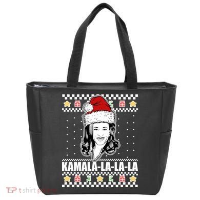Kamala La La La Ugly Christmas Sweater Tote Bag