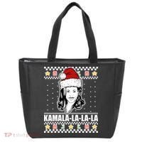 Kamala La La La Ugly Christmas Sweater Tote Bag thumb 0