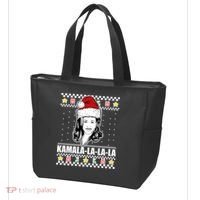 Kamala La La La Ugly Christmas Sweater Tote Bag thumb 3