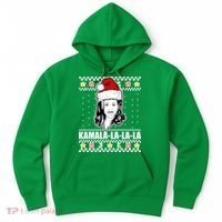 Kamala La La La Ugly Christmas Sweater Hoodie thumb 0