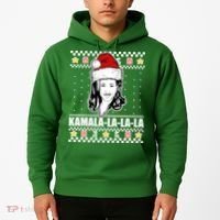Kamala La La La Ugly Christmas Sweater Hoodie thumb 2