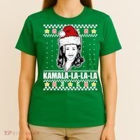 Kamala La La La Ugly Christmas Sweater T-Shirt thumb 4
