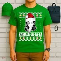 Kamala La La La Ugly Christmas Sweater T-Shirt thumb 6