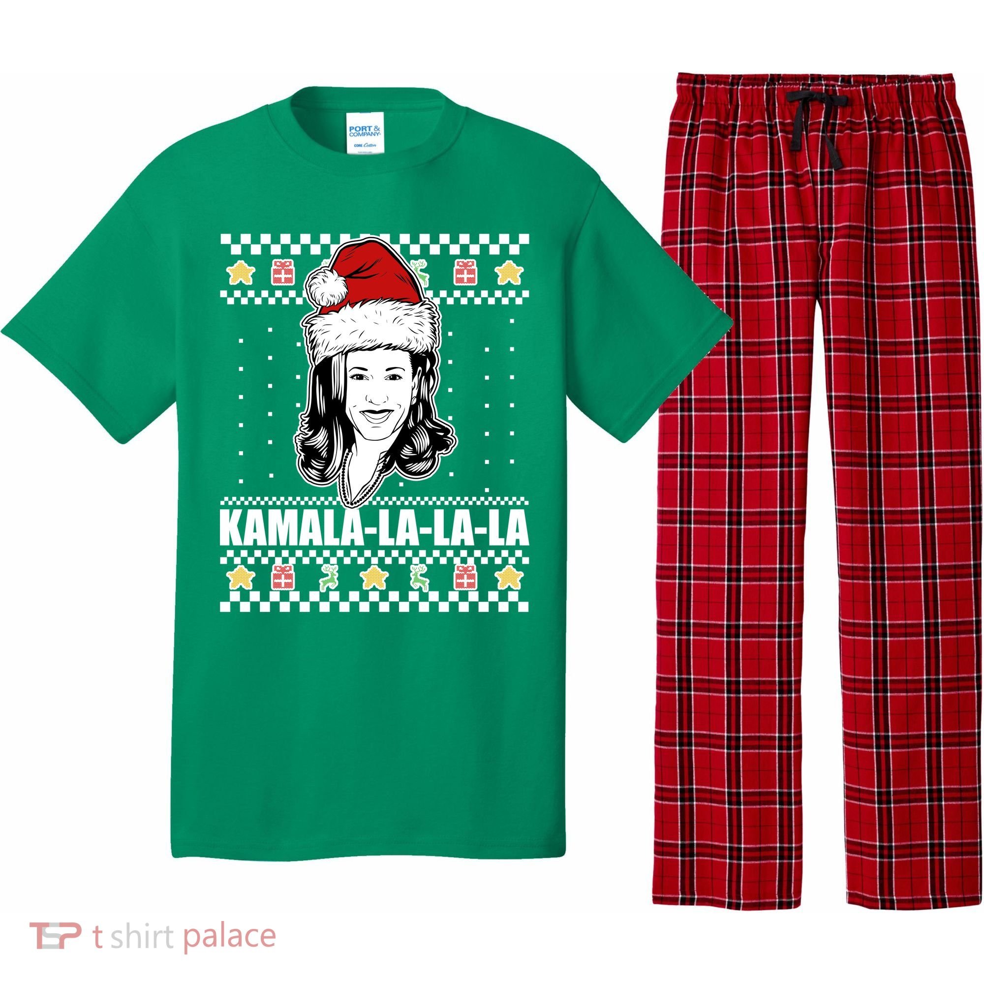 Kamala La La La Ugly Christmas Sweater Pajama Set