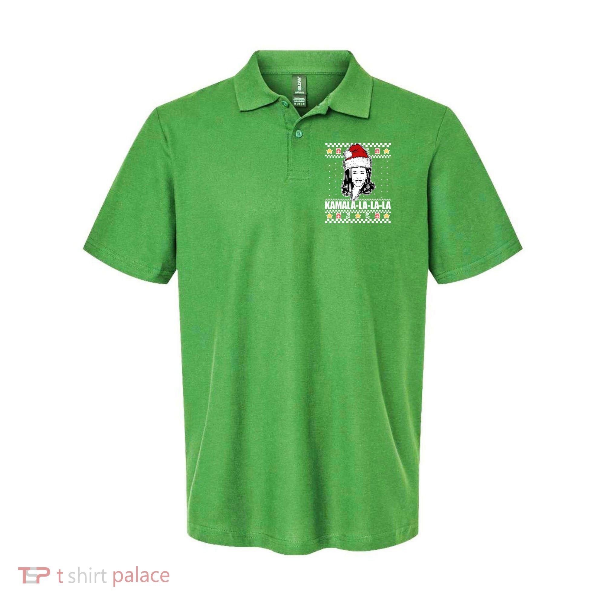 Kamala La La La Ugly Christmas Sweater Polo