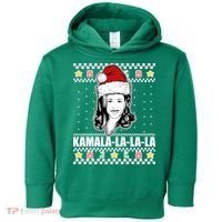 Kamala La La La Ugly Christmas Sweater Toddler Hoodie thumb 0