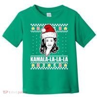 Kamala La La La Ugly Christmas Sweater Toddler T-Shirt thumb 0