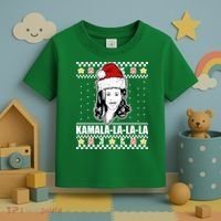 Kamala La La La Ugly Christmas Sweater Toddler T-Shirt thumb 3