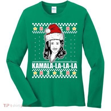 Kamala La La La Ugly Christmas Sweater Women's Long Sleeve Shirt